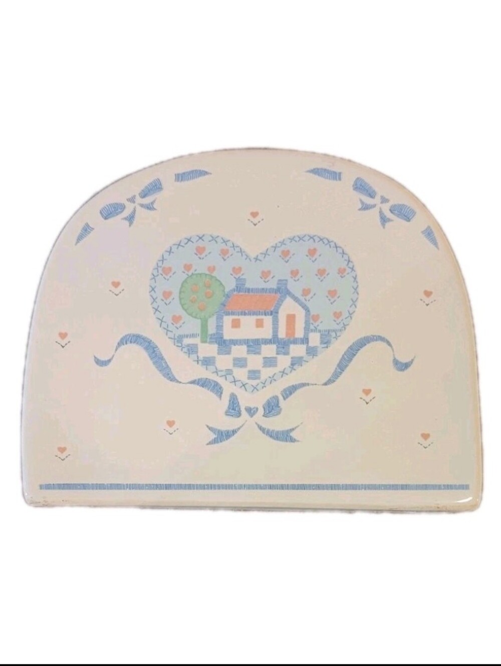 Vintage Napkin Holder Ceramic Cottage Core Farmhouse Granny Core Hearts